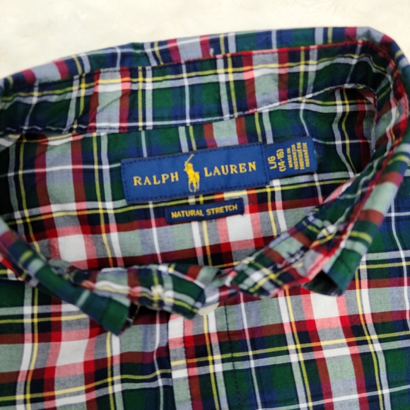 Ralph Lauren boys' plaid button down shirt size L - Picture 3 of 4